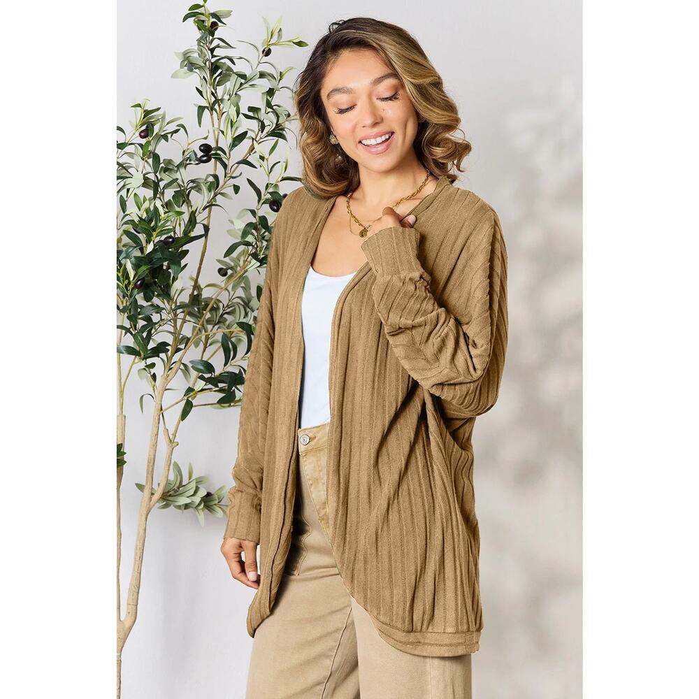 Basic Bae Full Size Ribbed Cocoon Cardigan - Picture 9 of 16